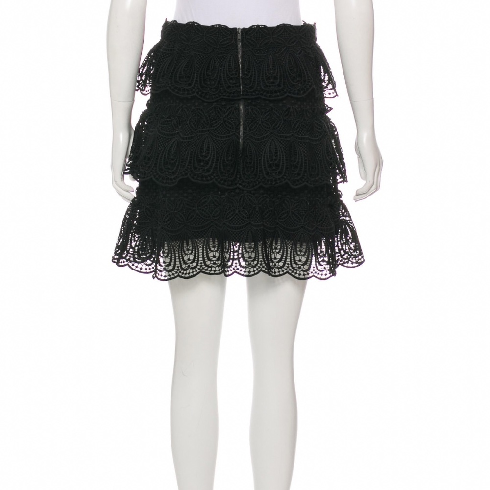 Self Portrait Tiered Gulpure Mini Skirt Size 6 - Picture 4 of 7